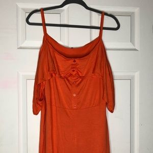 Orange plus size play suit